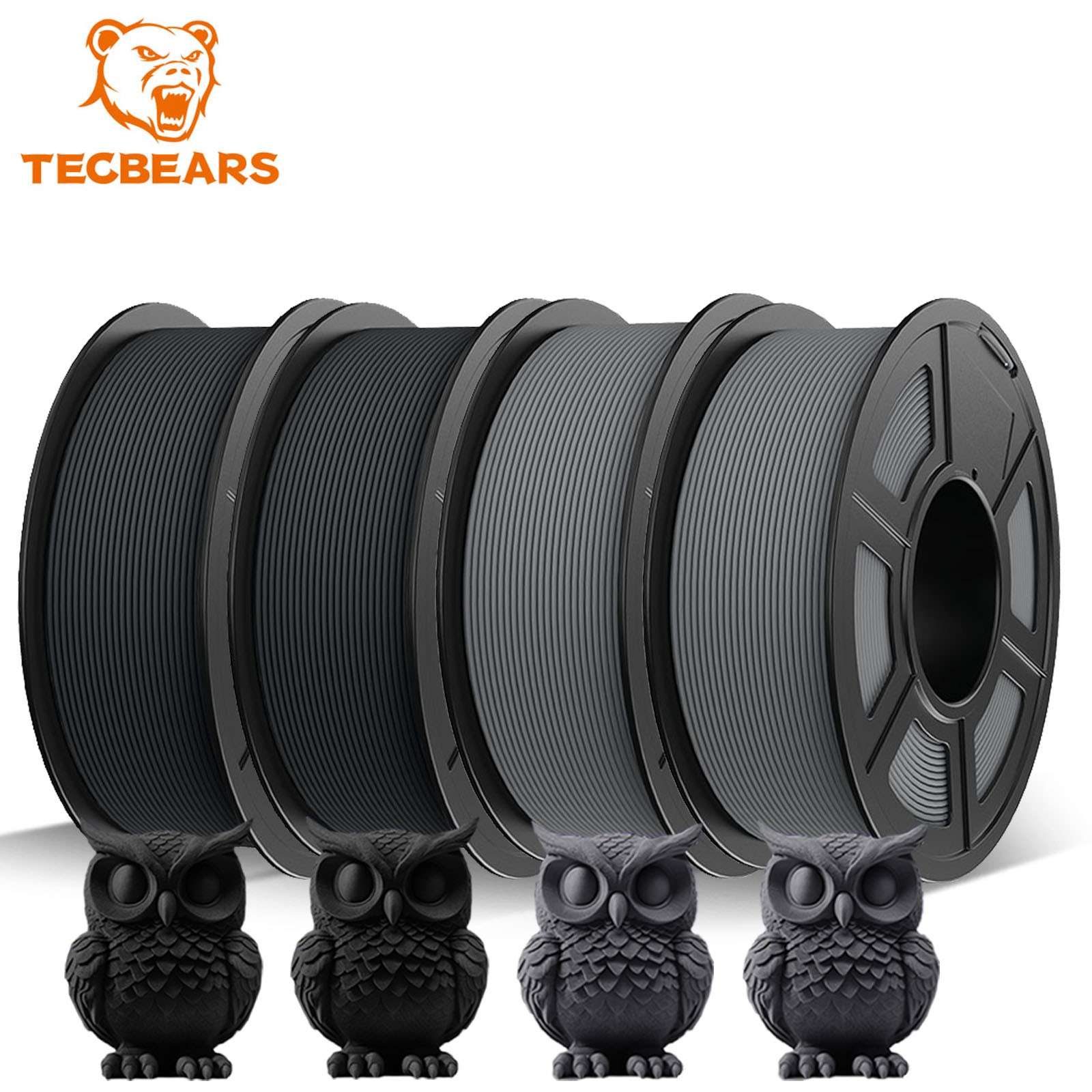 4KG TECBEARS High Speed PETG Filament 1.75mm Rapid 50-600mm/s 3D Filament