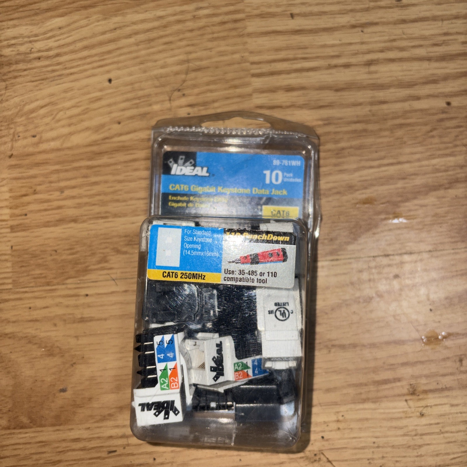 Ideal 89-761WH CAT6 Keystone Data Jack QA-9