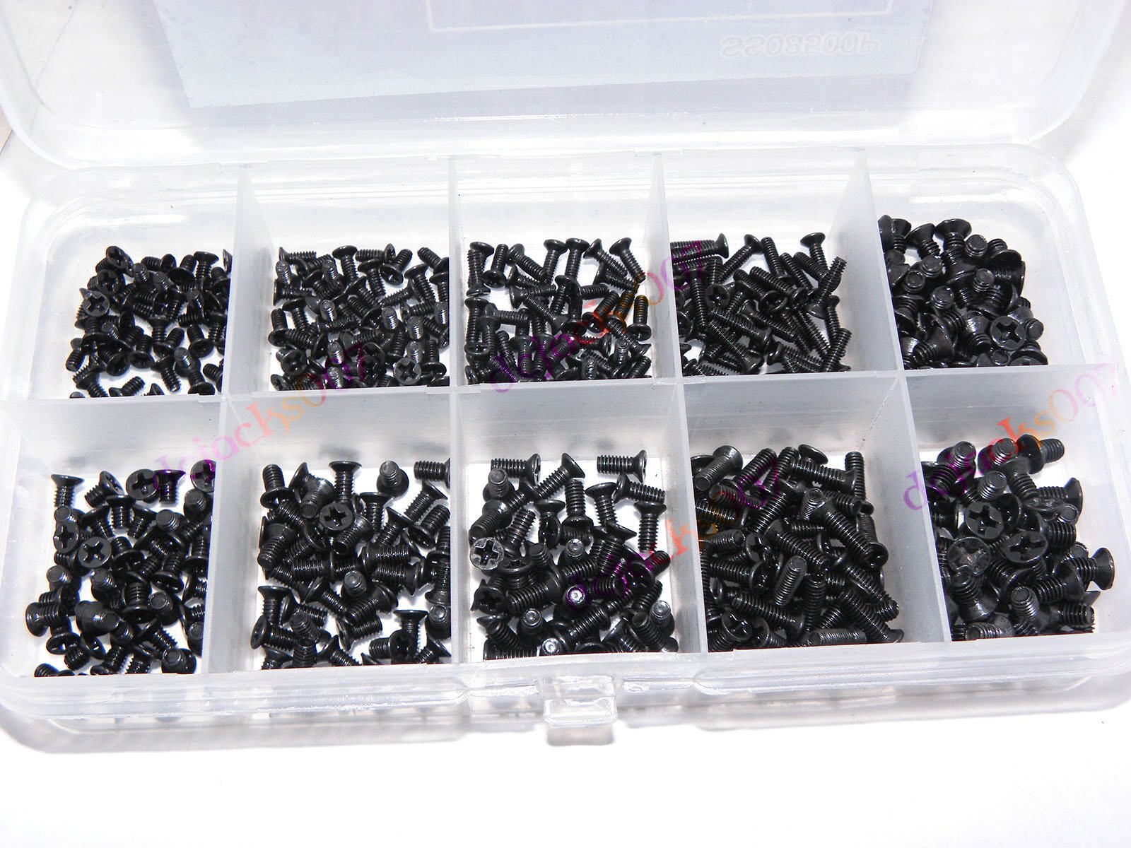 500pcs M2/M2.5/M3 Machine Screws Set for Laptop/Hard Disk/Keyboard