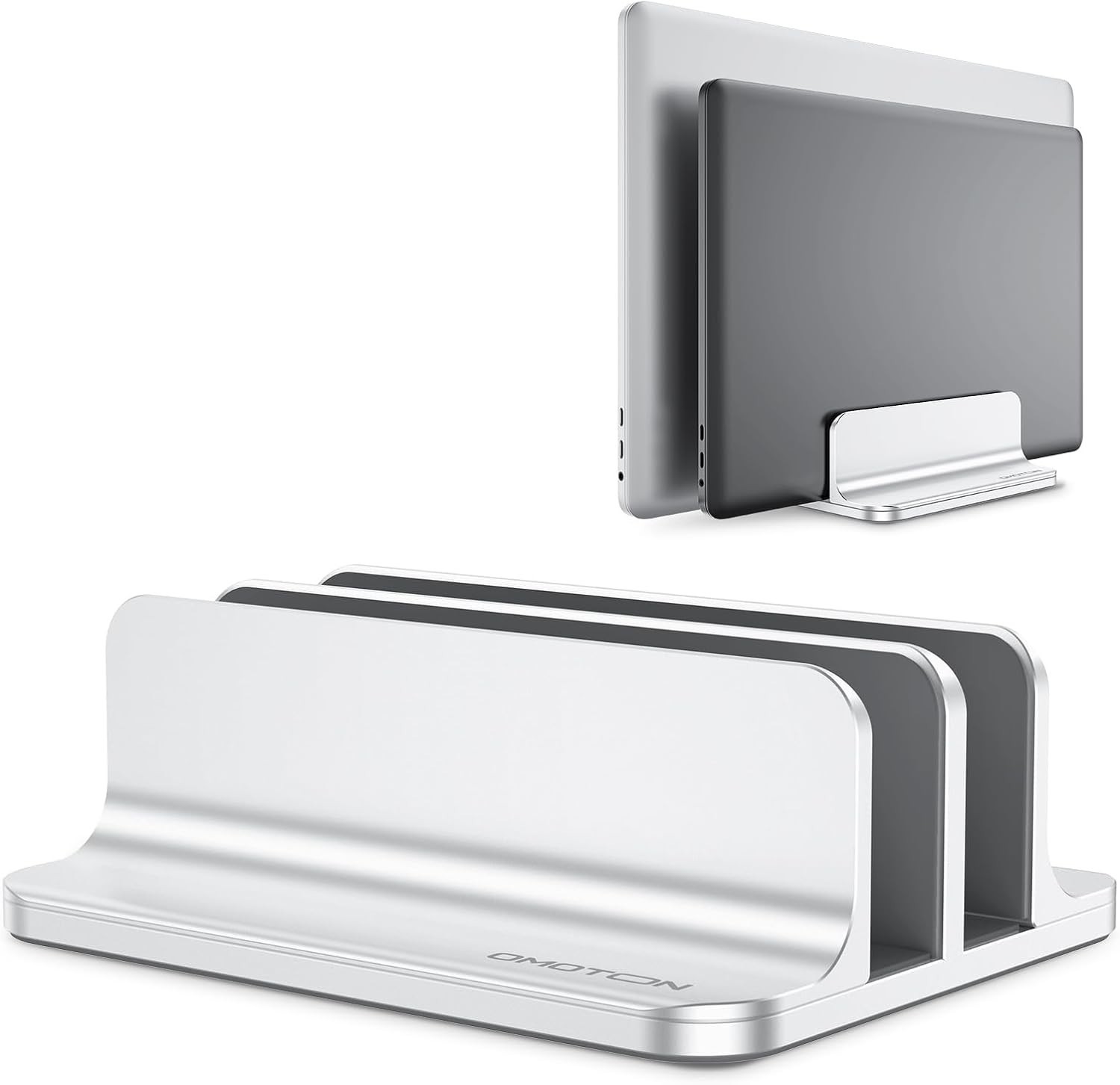 Updated Dock Version Vertical Laptop Stand Double Desktop Stand Holder