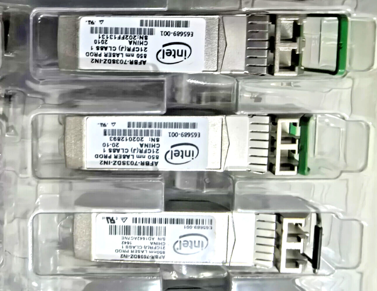 Intel AFBR-703SDZ-IN2 E10GSFPSR E65689-001 SFP+ 850nm 300m Optical Transceiver