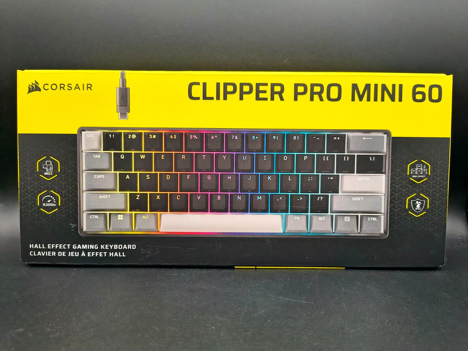 CORSAIR CLIPPER PRO MINI 60 Hall Effect FPS Gaming Keyboard, Rapid Trigger - NEW