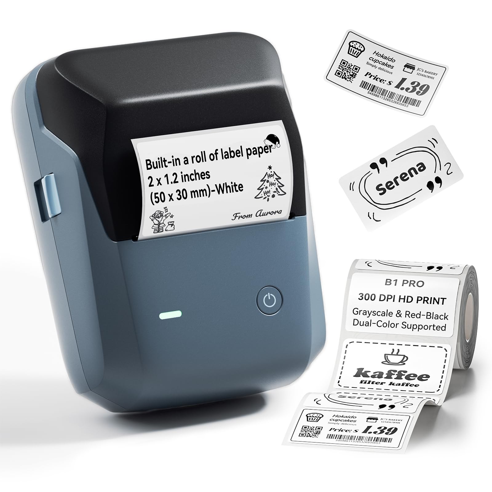B1Pro Label Maker, 300DPI HD Sticker Printer for Photo, Blue