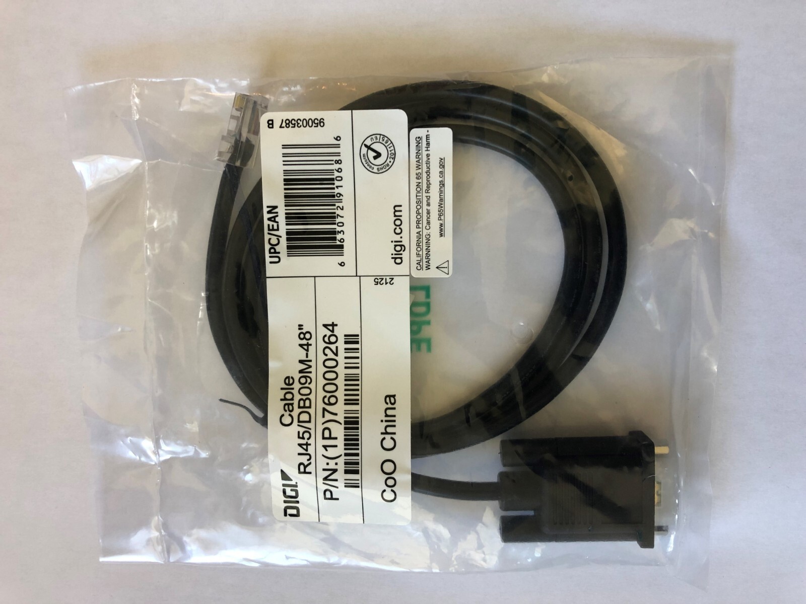 RJ45/DB9 MALE CROSSOVER - 48"
