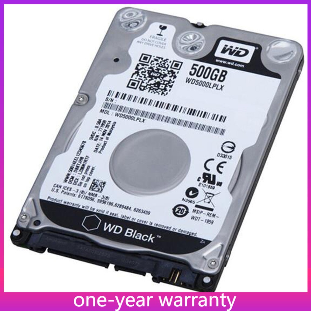 WD5000LPLX Western Digital 7200RPM 500GB 32MB SATA 2.5" Laptop HDD Hard Drive