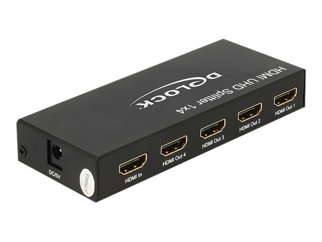 Delock HDMI UHD Splitter 1 x in > 4 out 4K Video/Audio Splitter 4Kvm 18684