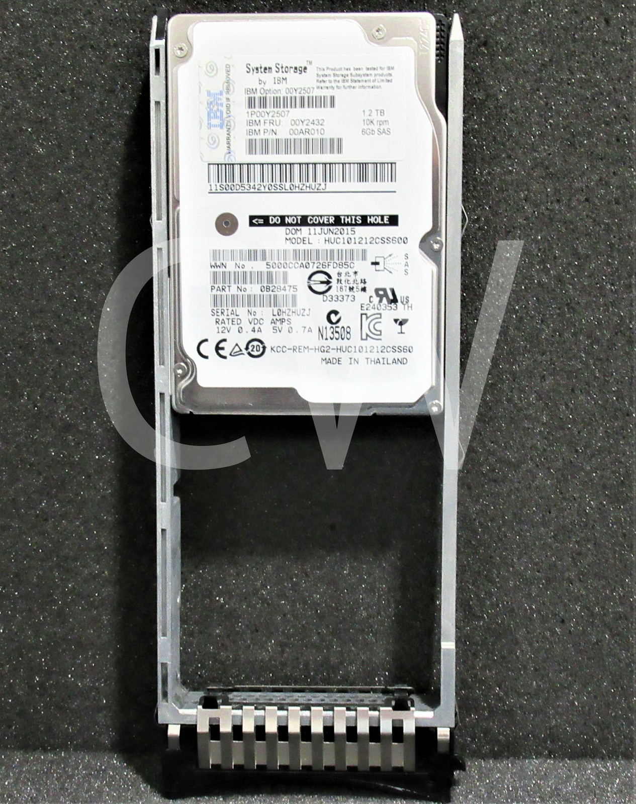 IBM 00Y2432 00Y2507 00AR010 1.2TB 10000RPM 6Gbps 2.5" SAS SERVER HDD Hard Drive
