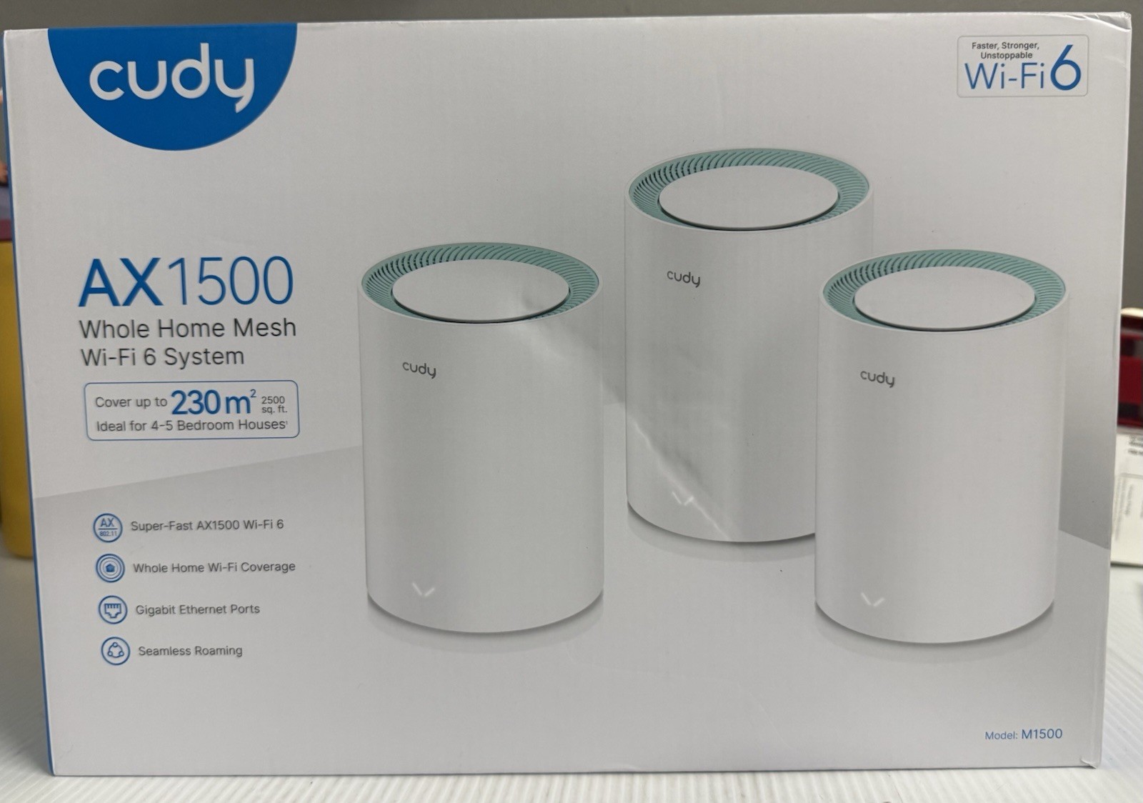Cudy AX1500 WiFi6 Home Mesh System -3 White Dual-Band Access Points