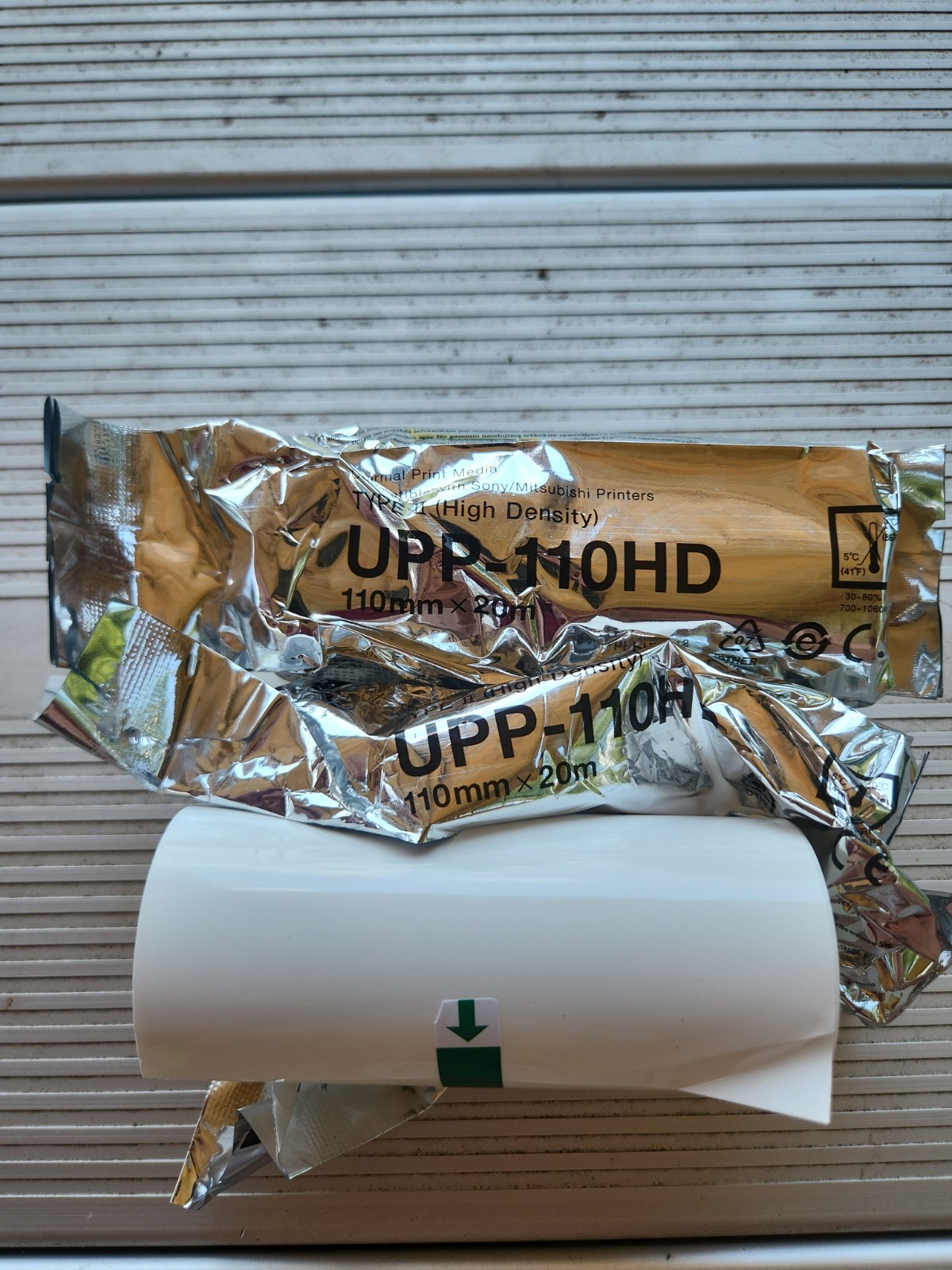 Genuine/OEM SONY UPP-110HD Thermal Print Media -LOT of 2 ROLLS- One Opened 