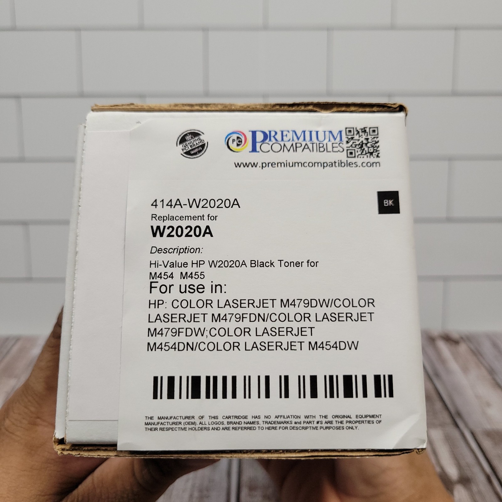 Premium  Compatibles 414A W2020A Black Toner Cartridge M454 M455  Hp Laser Jet