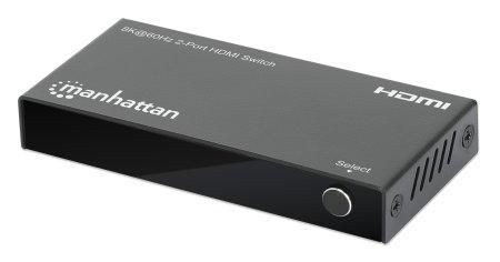 Manhattan 207942 Hdmi Switch 2-Port 8K@60Hz Connects X2 Sources To X1 Displ ~E~