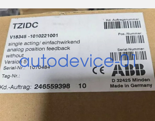 V18345-1010221001 1PCS NEW ABB Value Positioner V18345-1010221001 DHL/FedEx