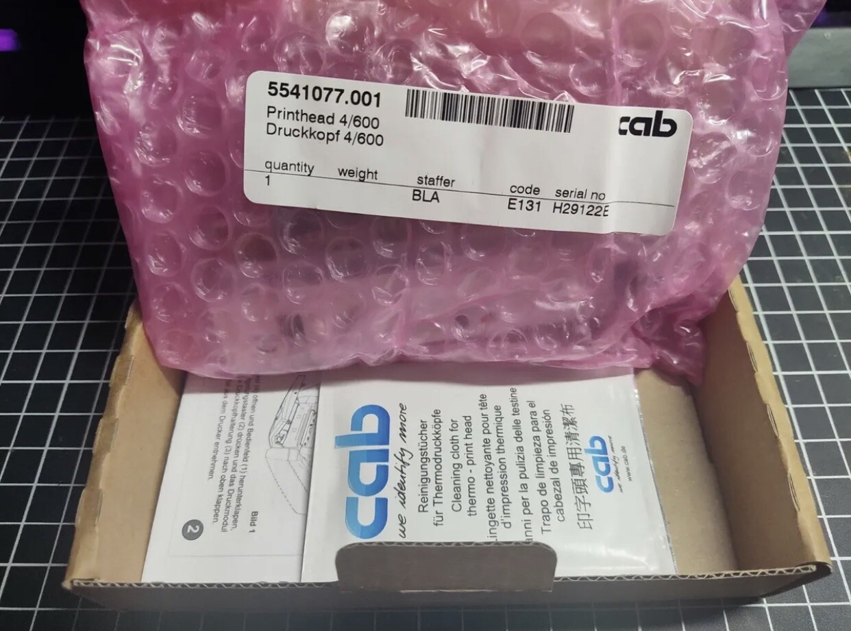 5541077 CAB Thermal Printhead A4+/600DPI,  OEM NEW