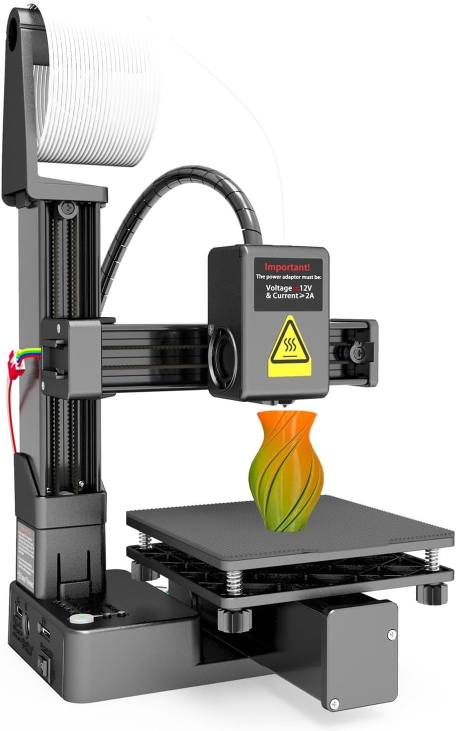 Portable FDM 3D Printer Compact PLA TPU 100x100x100mm Removable Build Plate