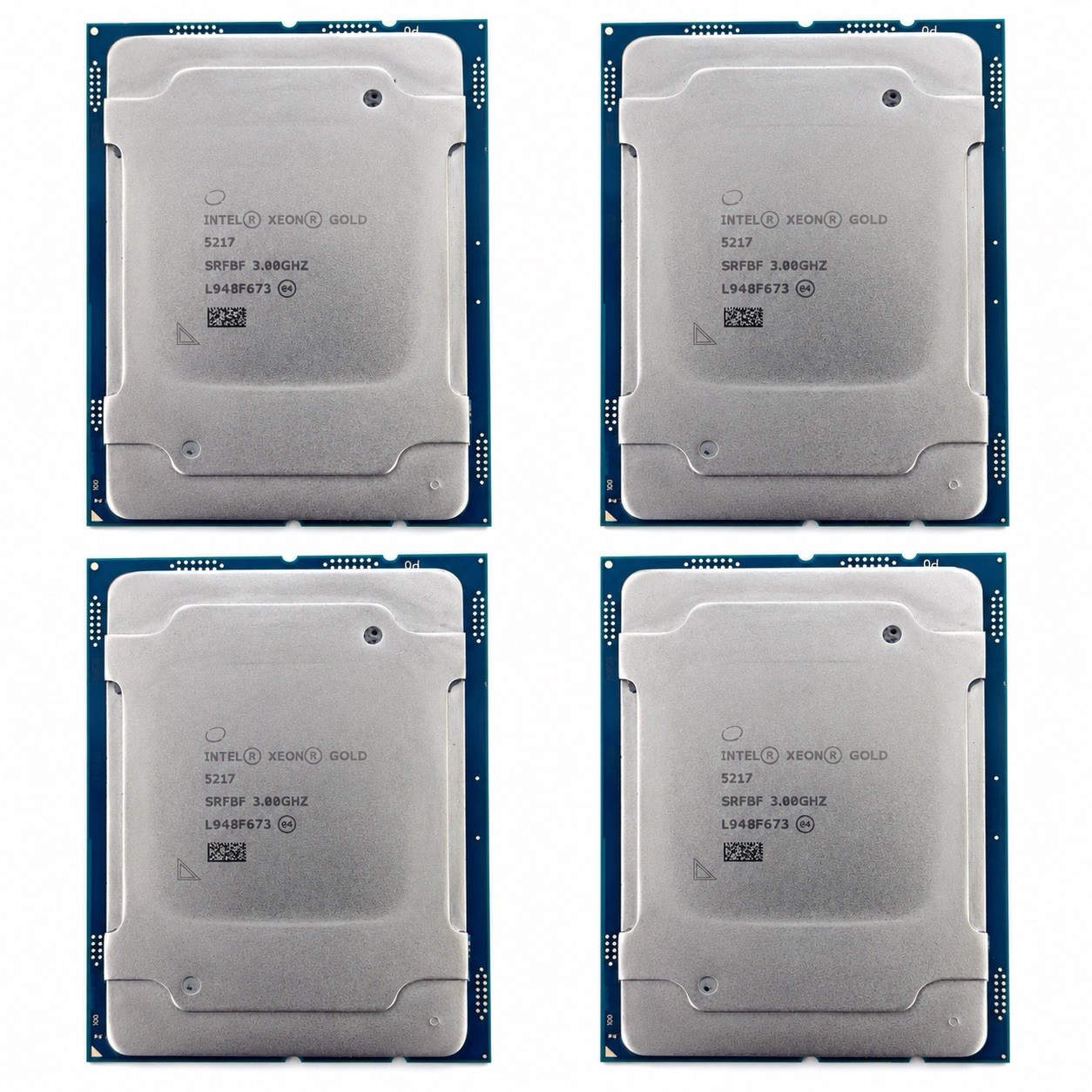Lot of 4 Intel Xeon Gold 5217 3.00GHz 8-Core LGA3647 SRFBF Server CPU Chips