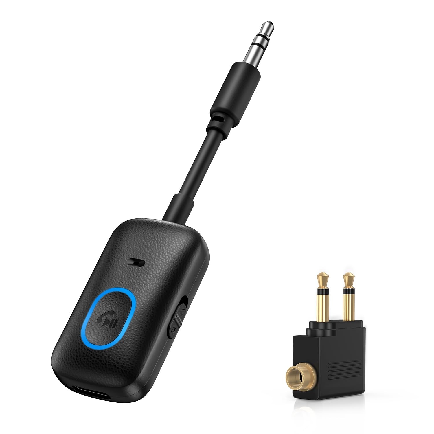 V5.3 Bluetooth Transmitter Receiver Airplane Aux Adapter Hands Free Car Home