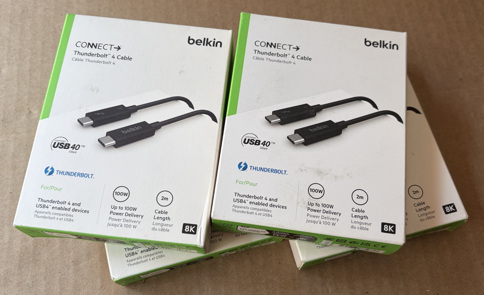 Belkin INZ002BT2MBK Thunderbolt 4 100W 40 GB/s 8K Cable 6.6'
