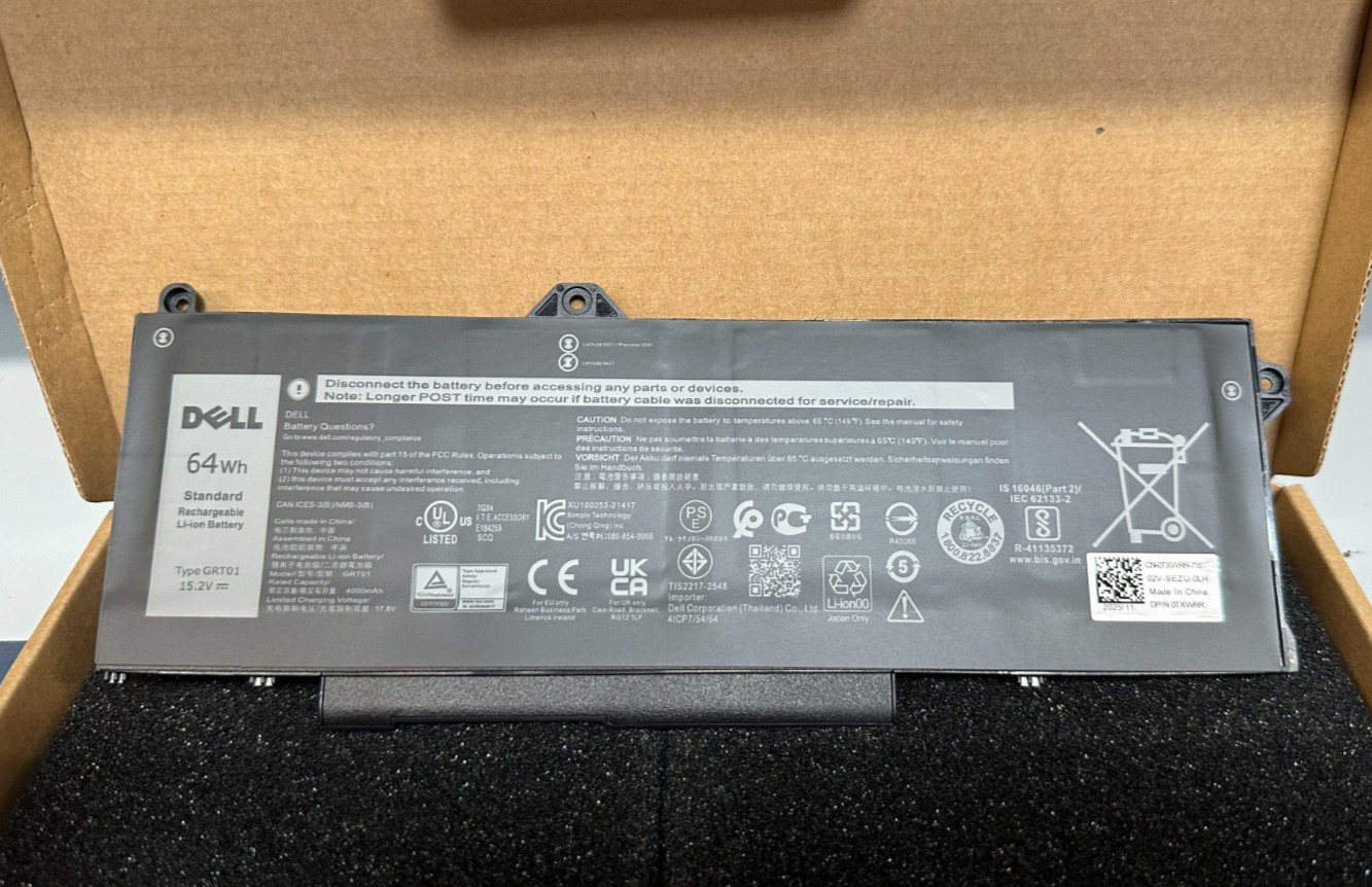 OEM NEW GRT01 Battery For Dell Latitude 5421 5431 5521 Precision 3561 3571 3470