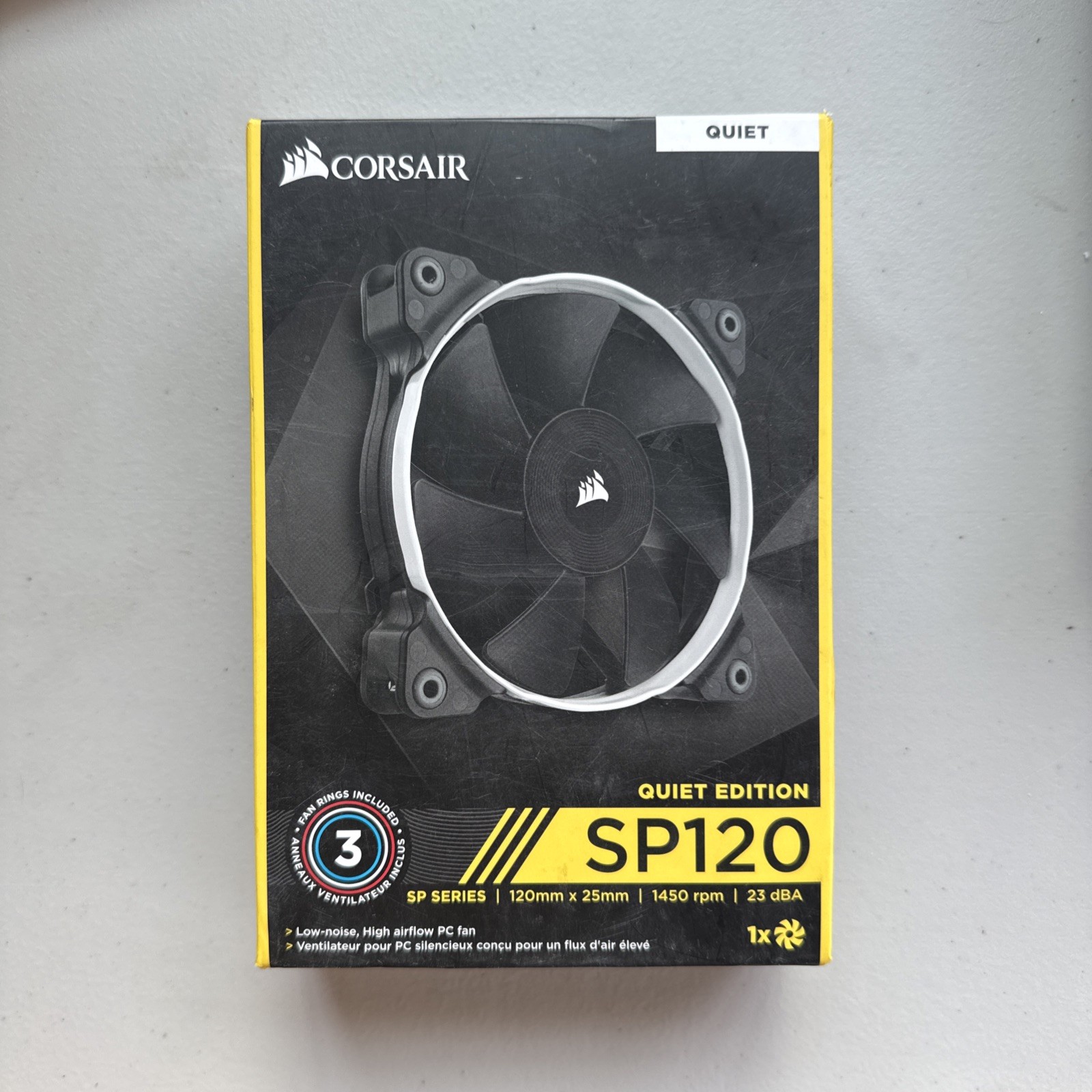Corsair SP120 Quiet Edition 120mm Static Pressure Fan 3 Pin 12V