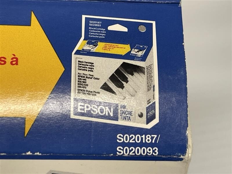 Genuine Epson S020187/ S020093 Black Ink Cartridge New Seal