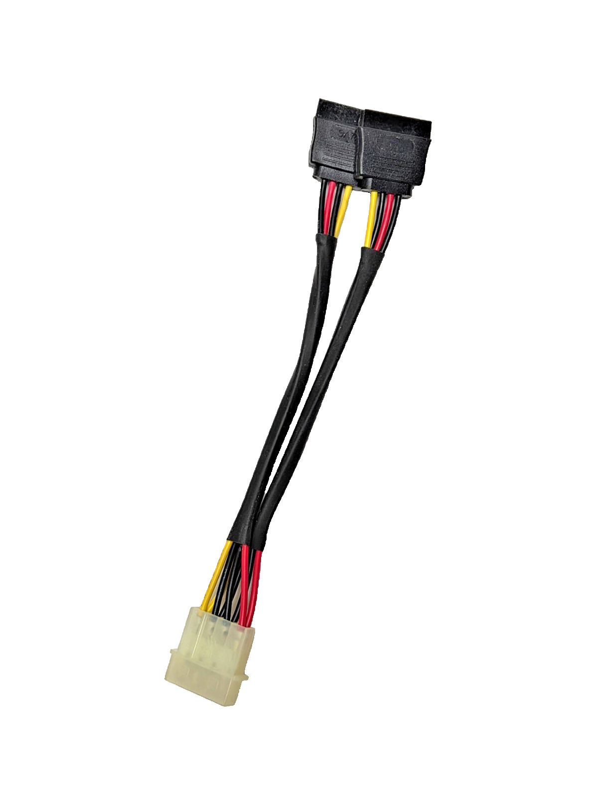 IEI 32102-000100-200-RS Molex 4-Pin to Dual SATA 15-Pin Power Cable NEW