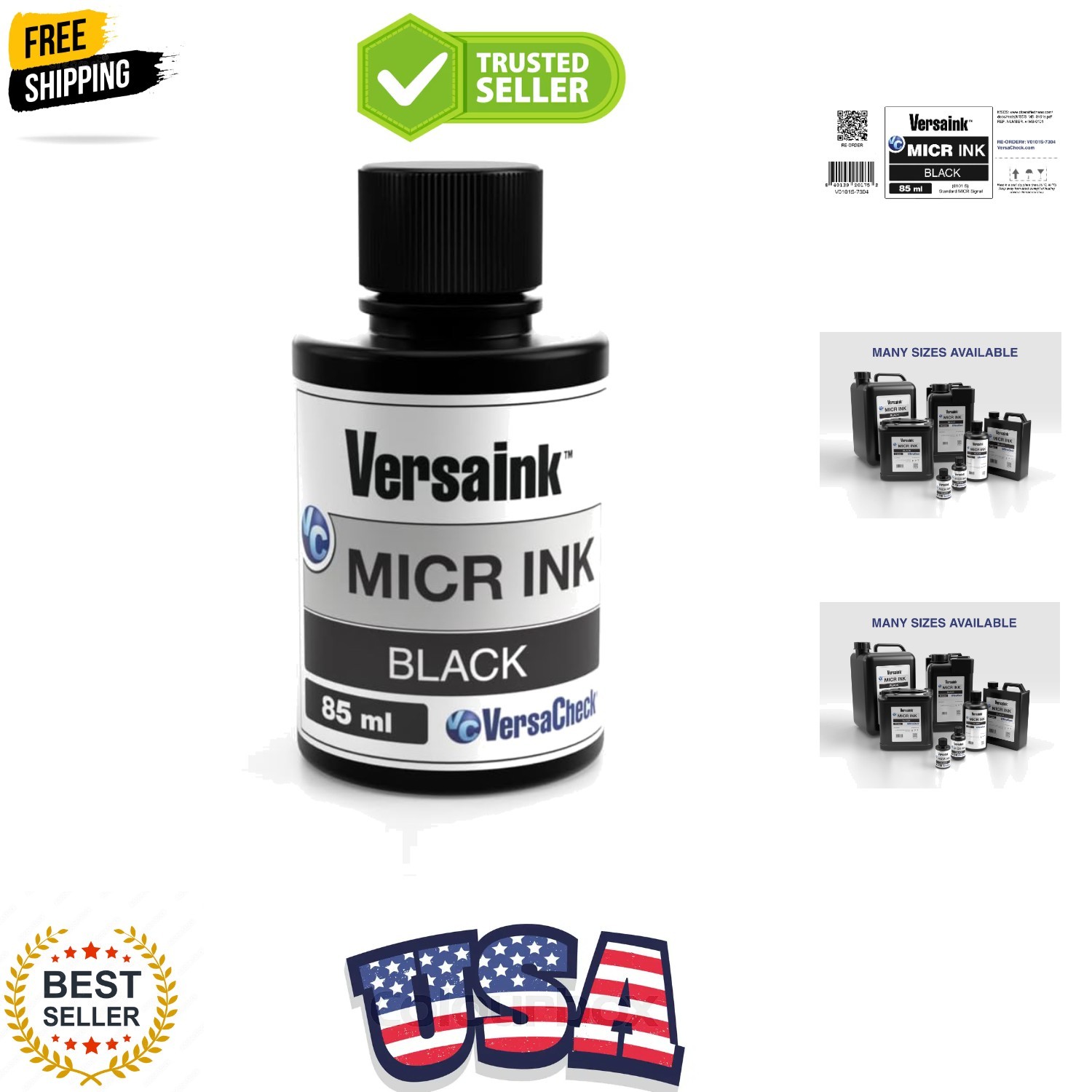 Nano Black MICR Ink -85ml – Magnetic Ink for Check Printers and All-in-One In...