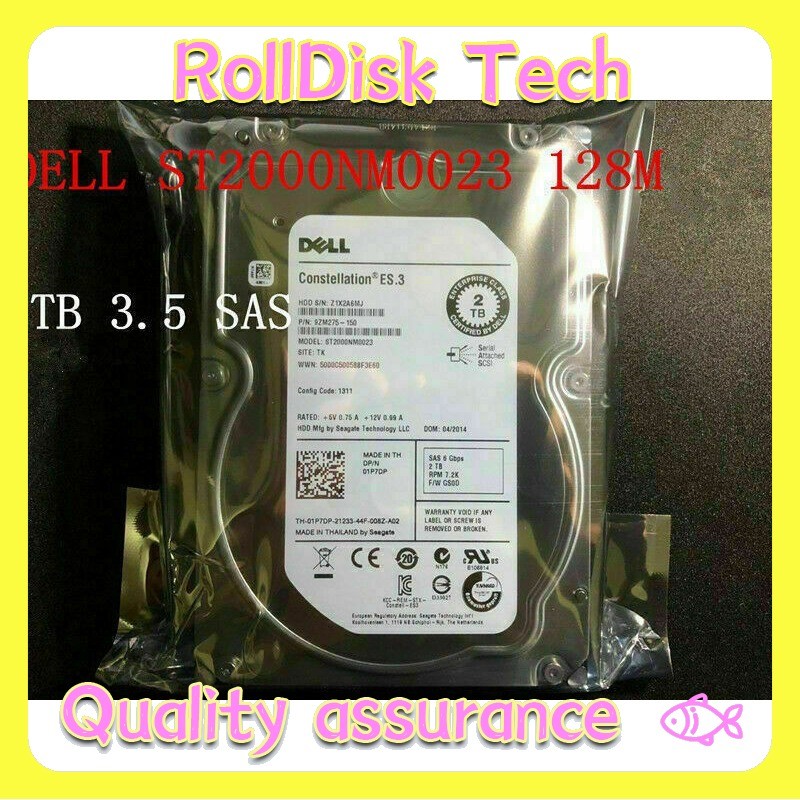 New NEW DELL 1P7DP 01P7DP 2TB 7.2K 6Gb/s 3.5" SAS HDD ST2000NM0023 Hard Drive