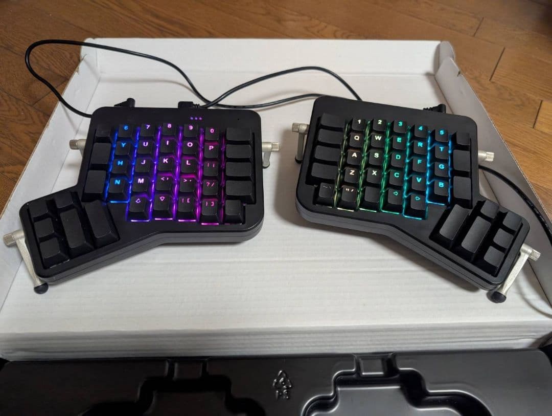 ErgoDox EZ Glow Mechanical Keyboard JP Layout Brown Switch Tent Kit Used Tested