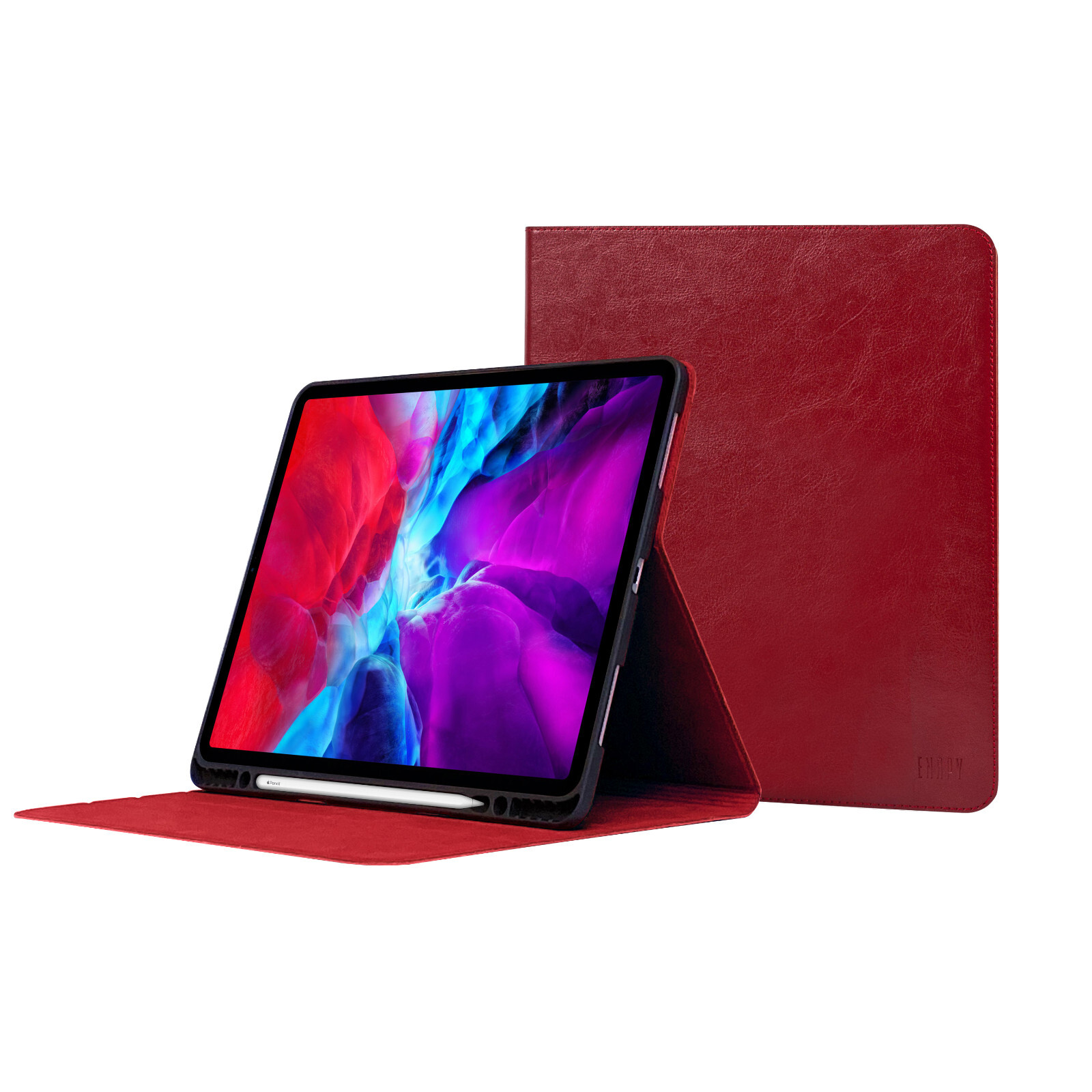 ENAPY iPad Air 11 (M2) Case - Genuine Leather - Pencil Holder -Sleep/Wake