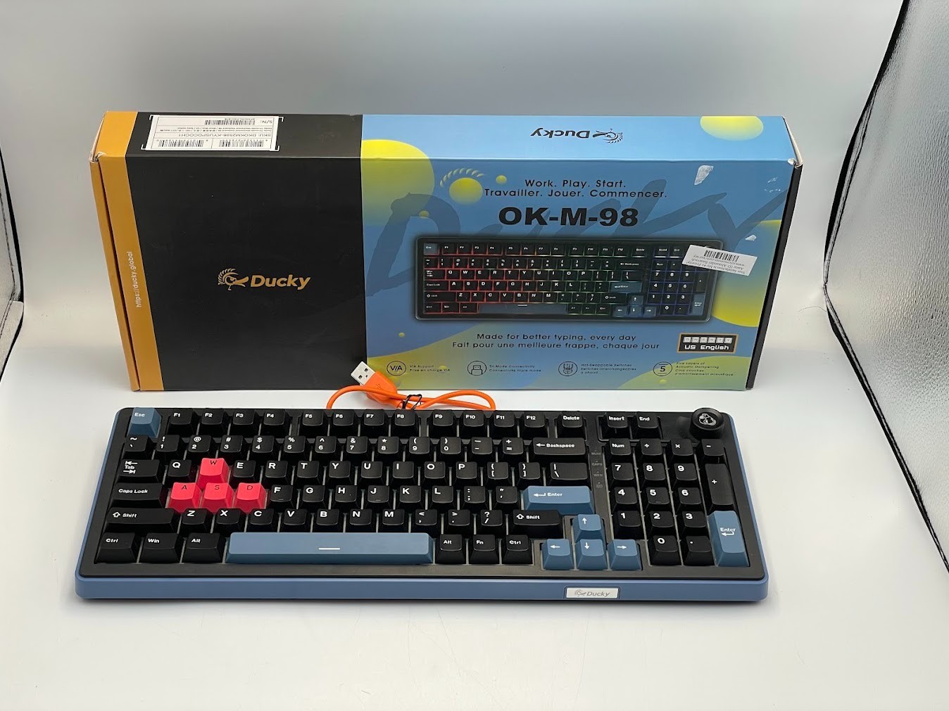 Ducky OK-M-98% Tri-mode Wireless Mechanical Gaming Keyboard - No Dongle