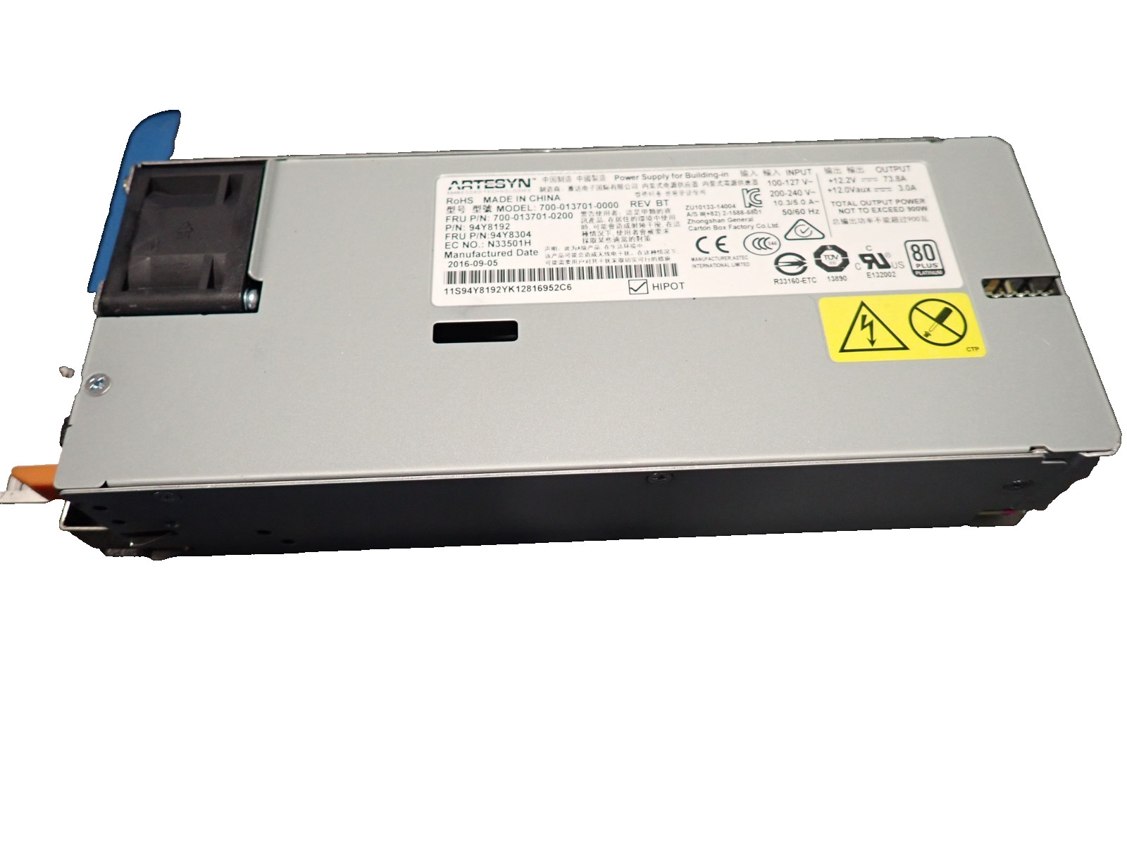 Lenovo 94Y8304 900W PSU AC High Efficiency Server Power Supply