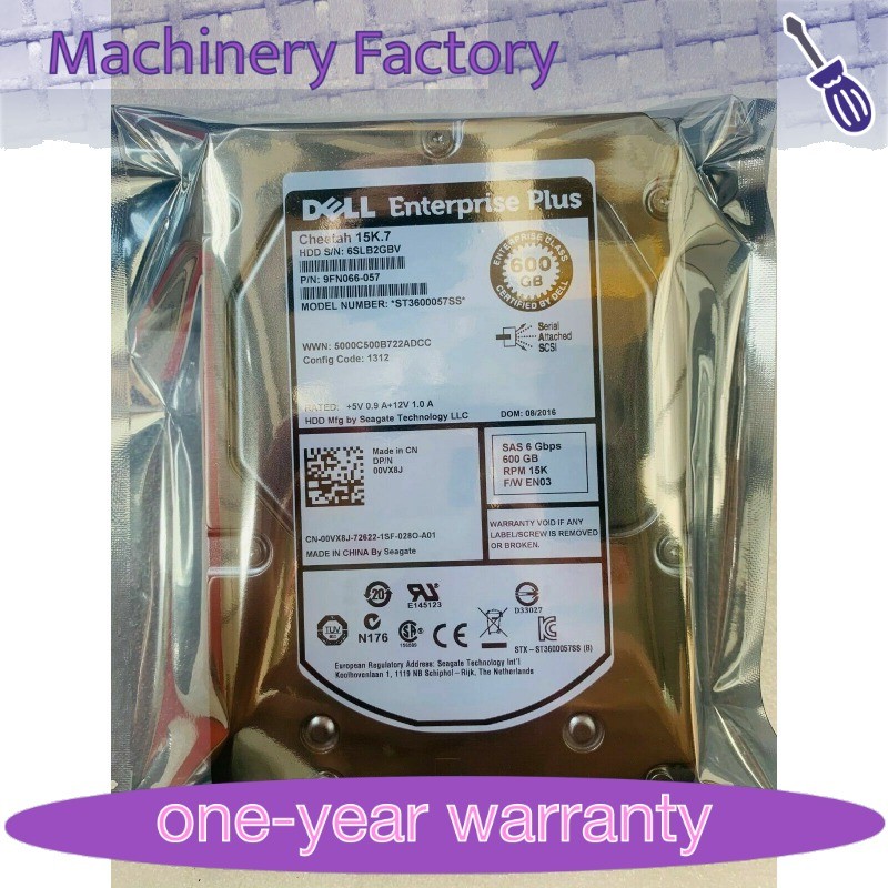 New Dell EqualLogic 0VX8J 600GB 6G SAS 15K 3.5in ENT HDD ST3600057SS Hard Disk