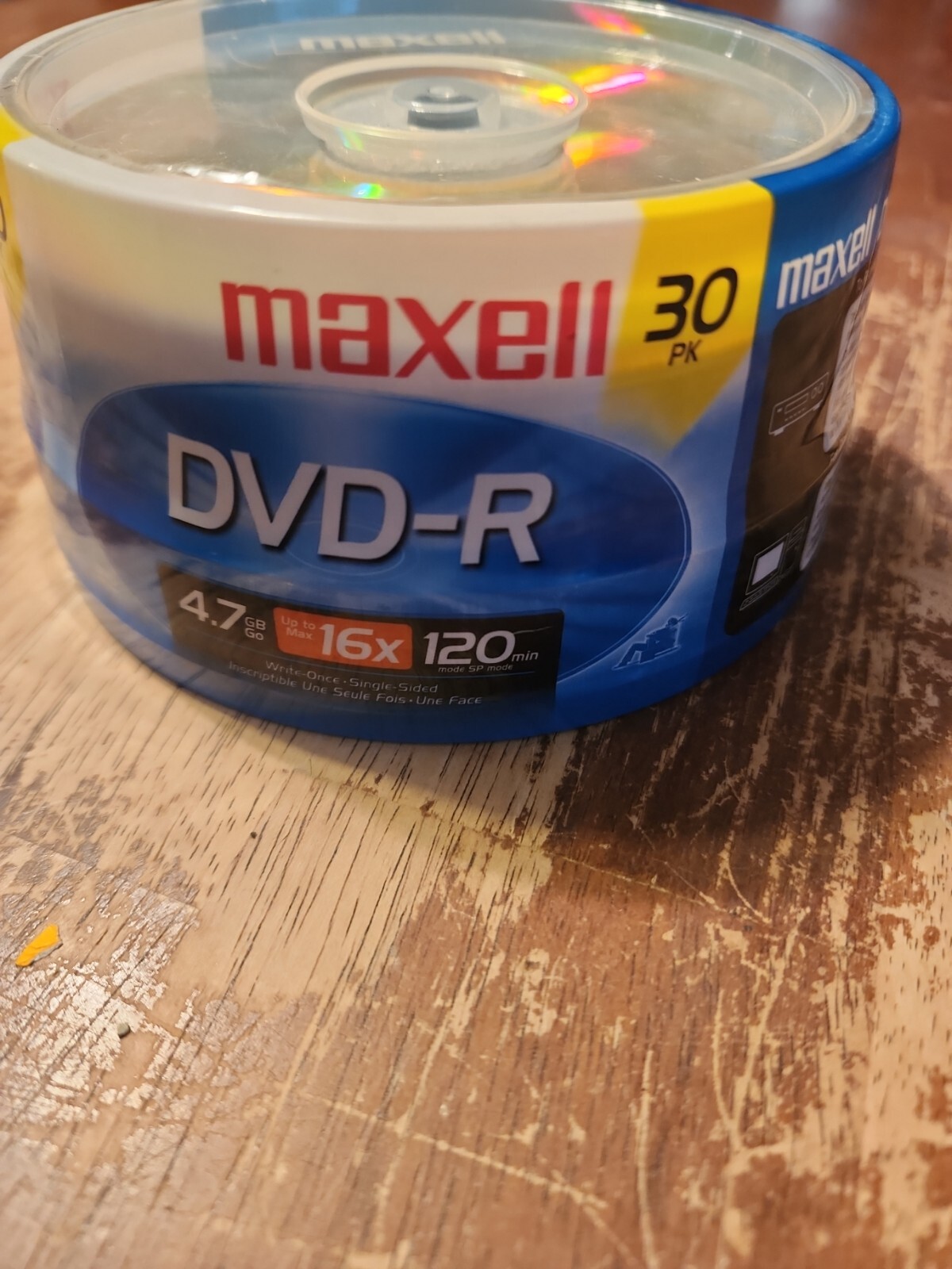 Maxwell 30 Pk Dvd-R 4.7 gb recordable DVD.  