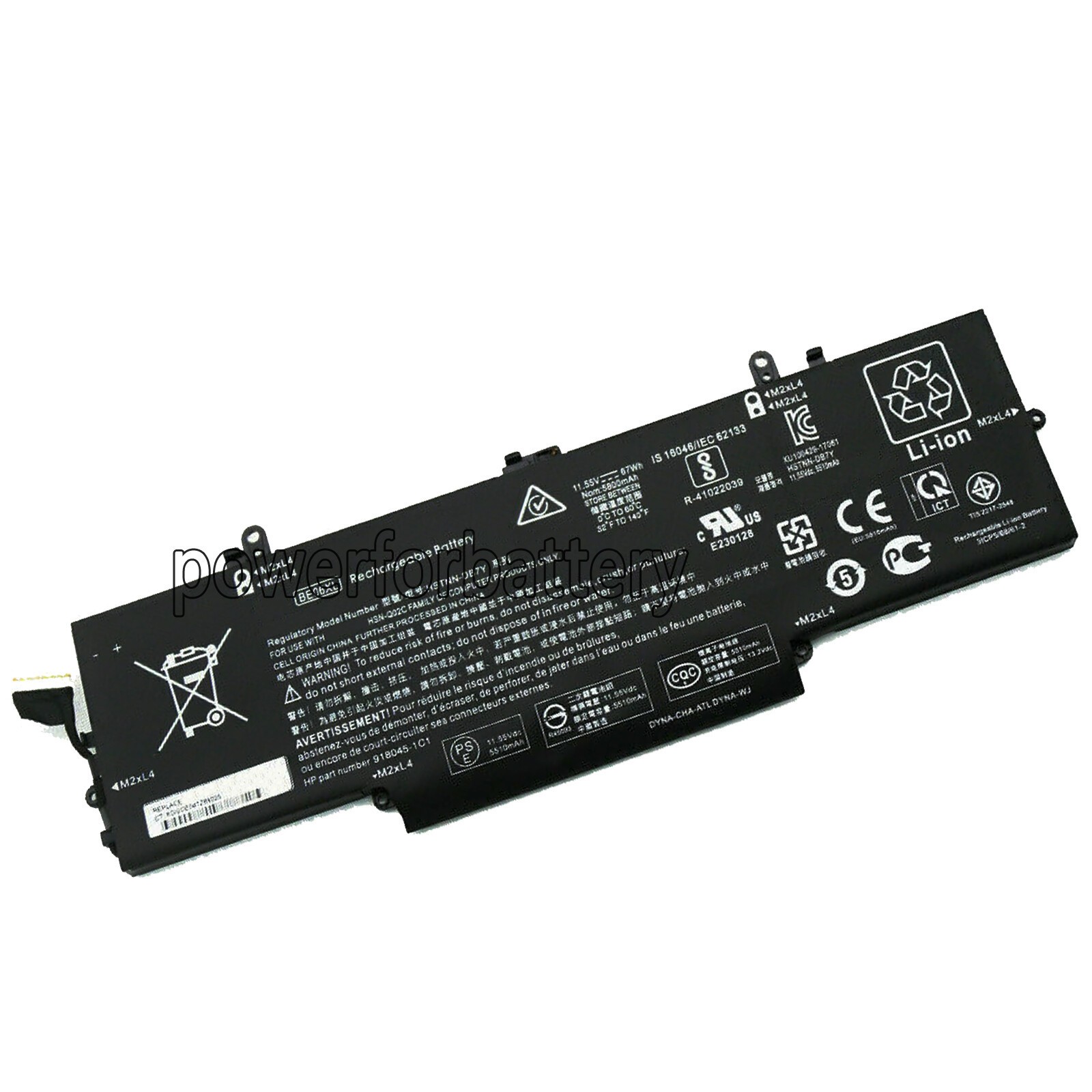 67Wh BE06XL Laptop Battery for HP Elitebook 1040 G4 HSTNN-IB7V 918180-855 91804