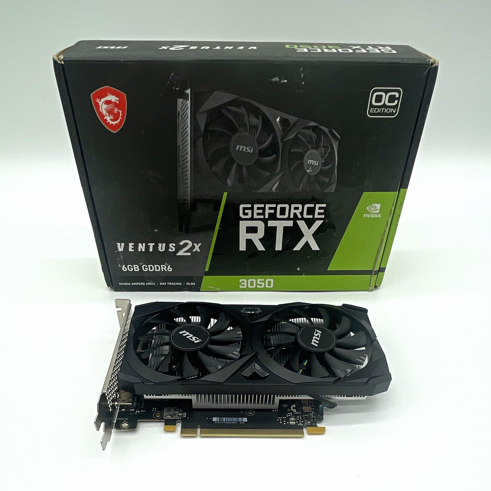 MSI NVIDIA GeForce RTX 3050 Ventus 2X OC 6GB GDDR6 DLSS PCIe HDMI DP