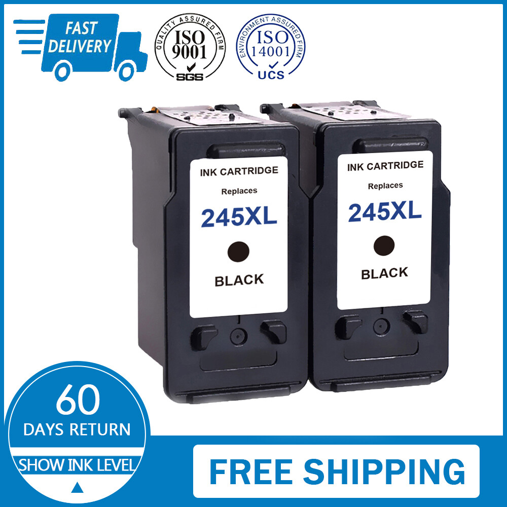 2 PK PG-245XL Black Ink for Canon PIXMA iP2820 MG2420 MG2522 MG2920 MG2924