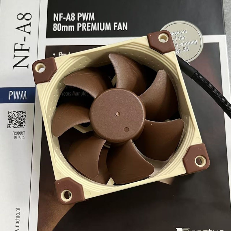 1pcs NEW Noctua NF-A8 PWM Premium Quiet Fan 12V 4-Pin 80x80x25mm Brown
