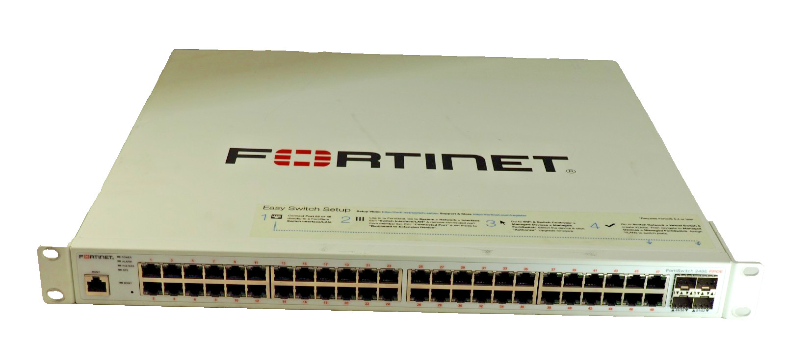 Fortinet FortiSwitch FS-248E-FPOE 48-Port PoE+ Gigabit Ethernet Switch