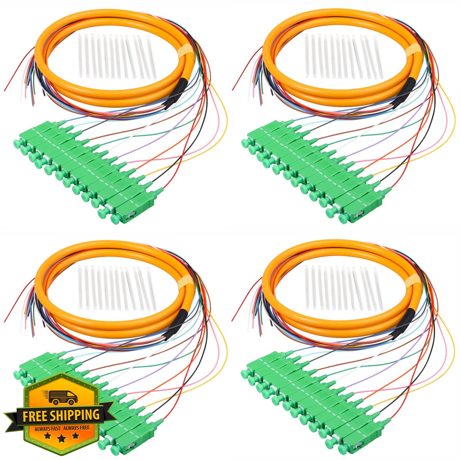 Duogalia SC/APC 12 strand fiber pigtail 4 pack