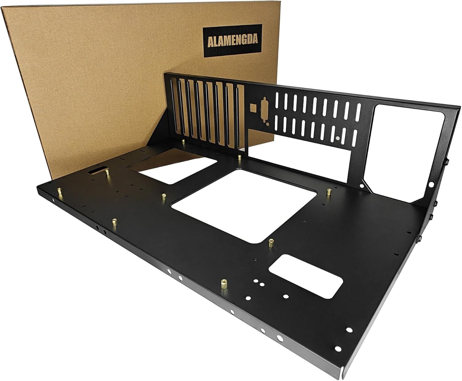 ALAMENGDA DIY Pc Test Bench, Open Chassis Case Rack for ATX, Black