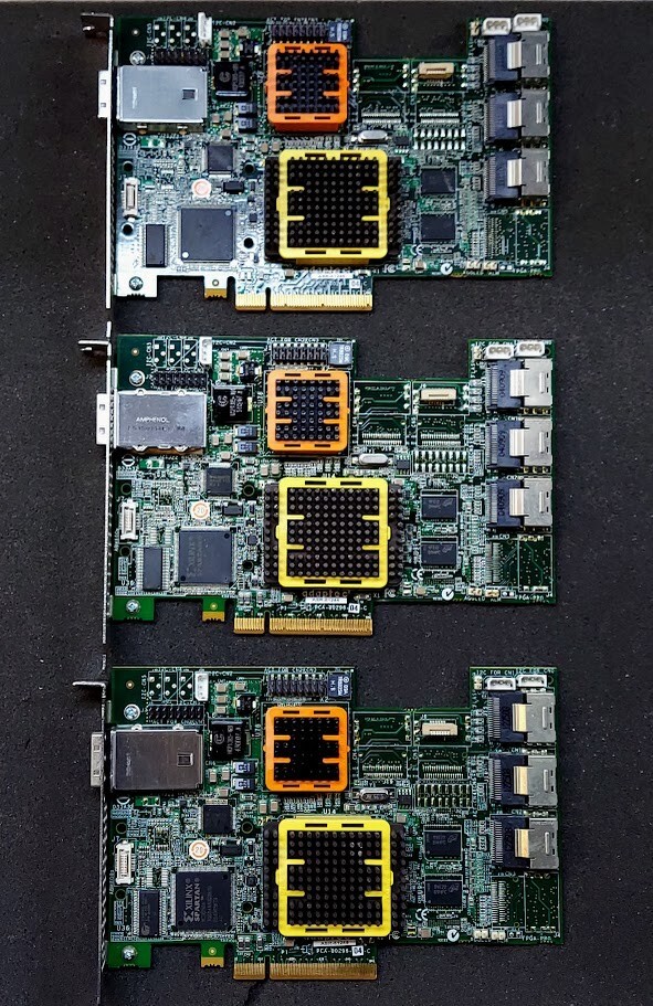 LOT OF 3 Adaptec ASR-51245 300Mbps DDR2 PCIe x8 SAS Sata Raid Controller