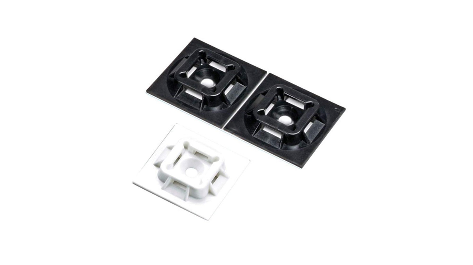 PANDUIT Mounting Base with Rubber Adhesive, Black, Pack of 500