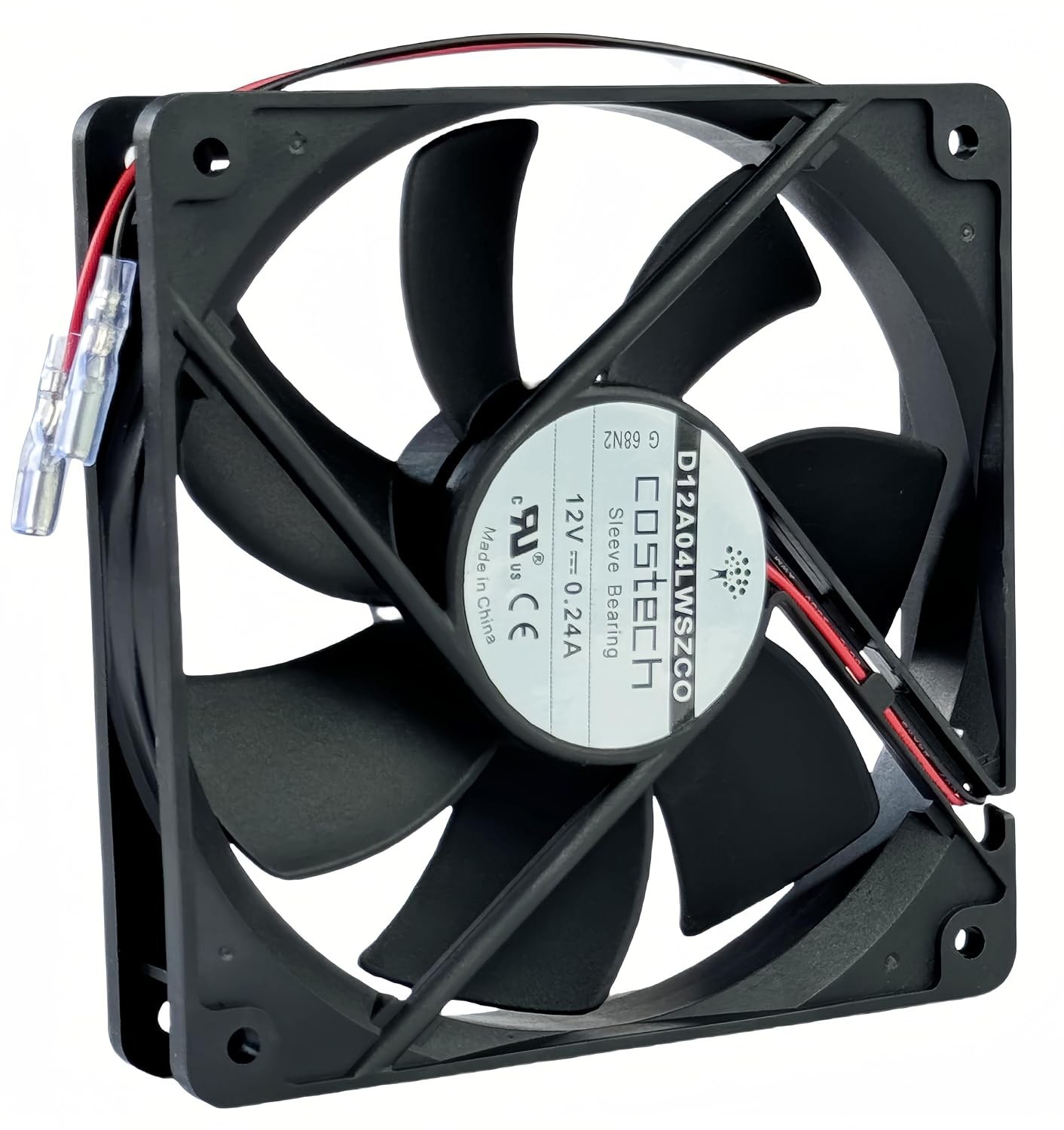 for COSTECH D12A04LWSZC0 Cooling Fan 12V 0.24A 12025 120x120x25mm 2-Wire Cool...
