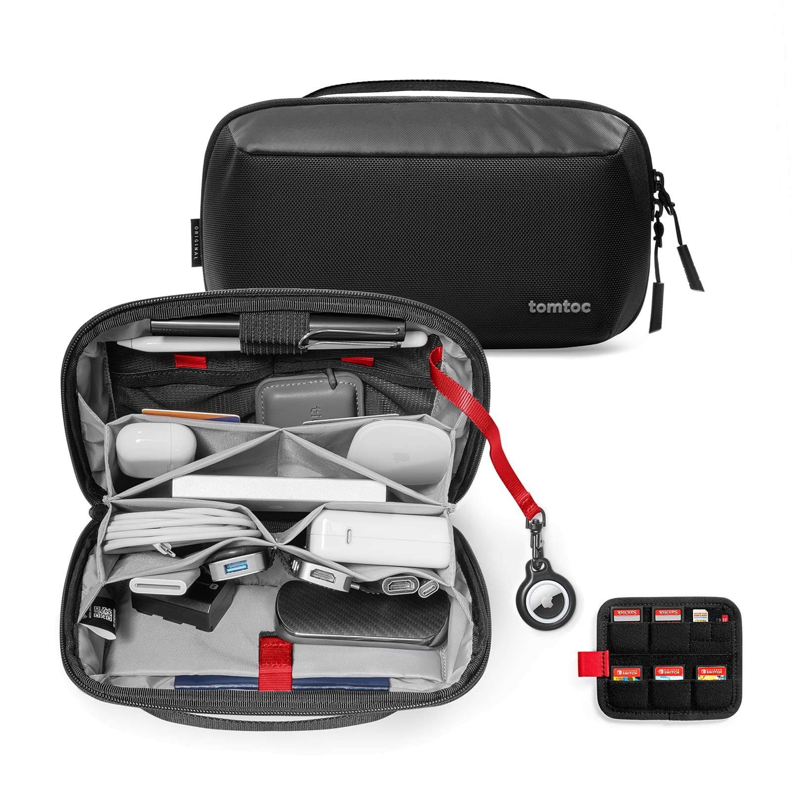 tomtoc Electronic Organizer Accessory Tech Pouch for MacBook Charger, Cables,...