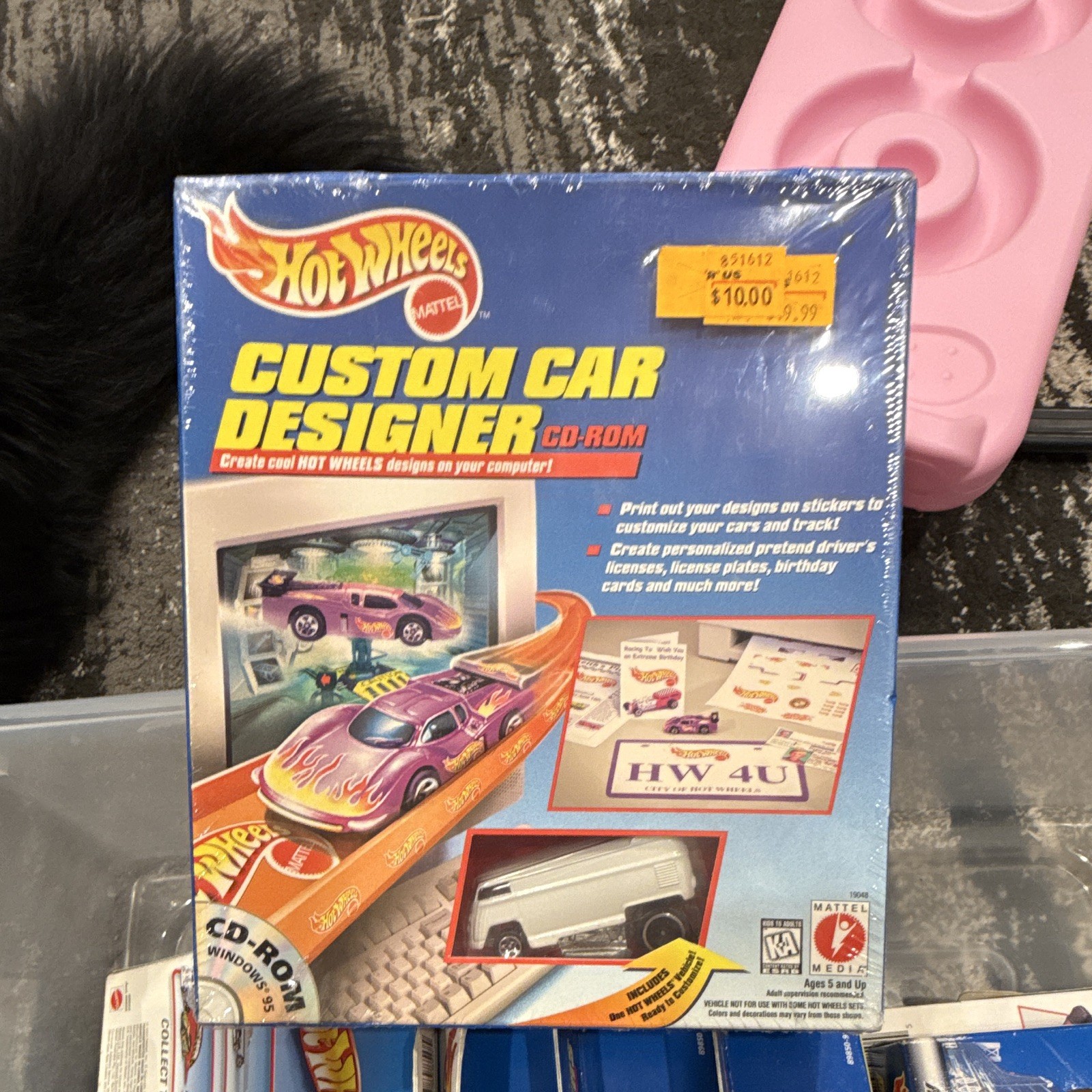 Hot Wheels Custom Car Designer Software CD-ROM for Windows 95