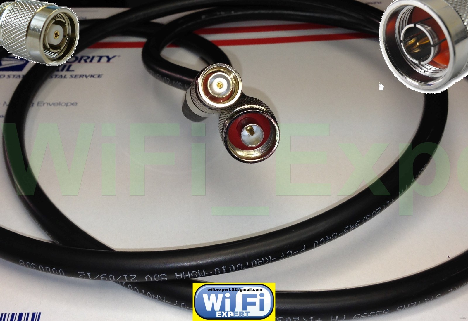 TIMES® 100' RP-TNC to N Male WiFi Cable Biquad USB Linksys Cisco WRT54G LMR400