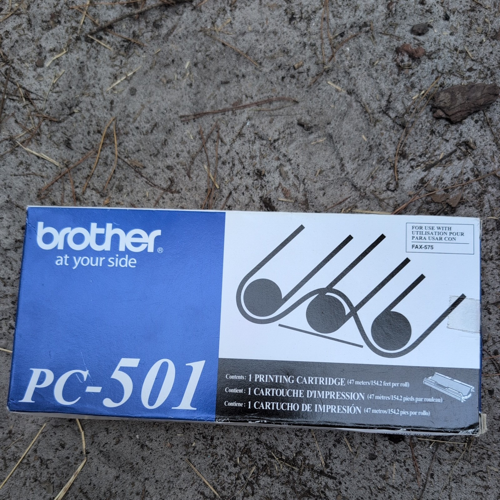 Brother PC-501 Printing Cartridge Printer Ink for FAX-575 New Authentic