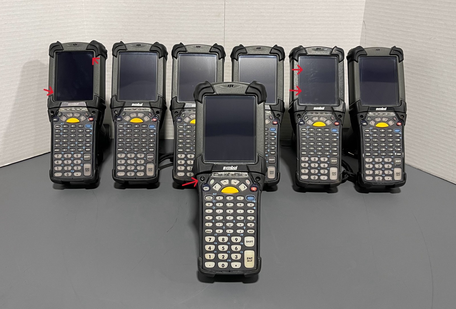 Lot of 7 Symbol MC92N0-G MC9200 Mobile Computer Handheld Barcode Scanners