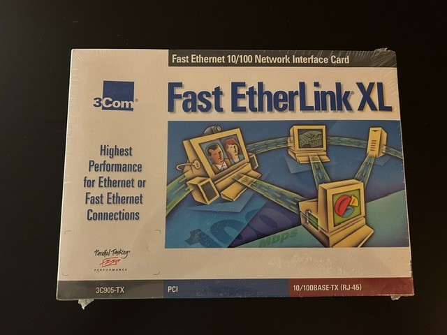 3Com Fast EtherLink XL 3C905‑TX PCI 10/100BASE‑TX Network Card New Sealed Box💬 