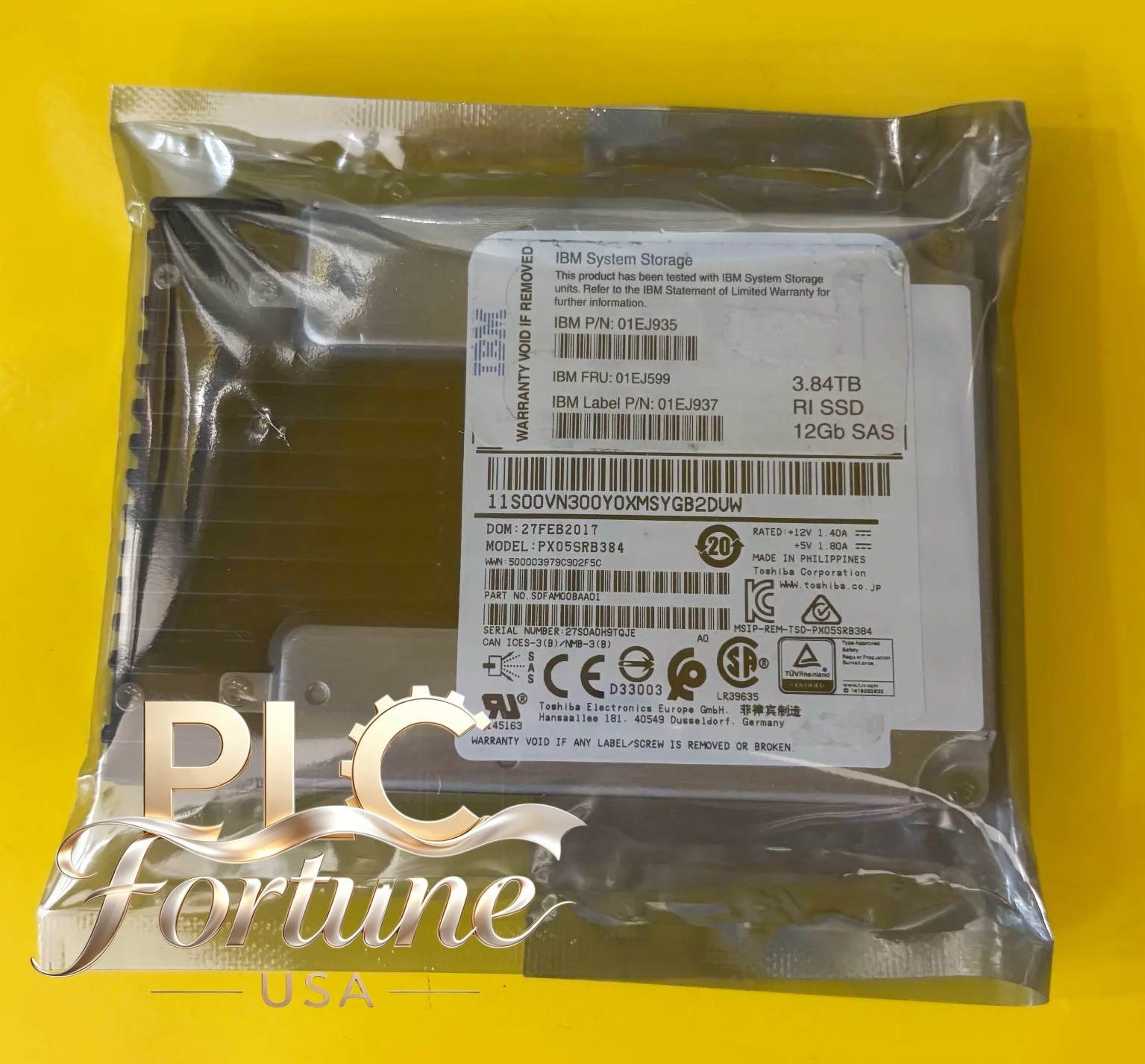 New IBM 01EJ935 3.84TB 12G SAS SSD V5000 G2 Solid State Drive 01EJ599 01EJ937